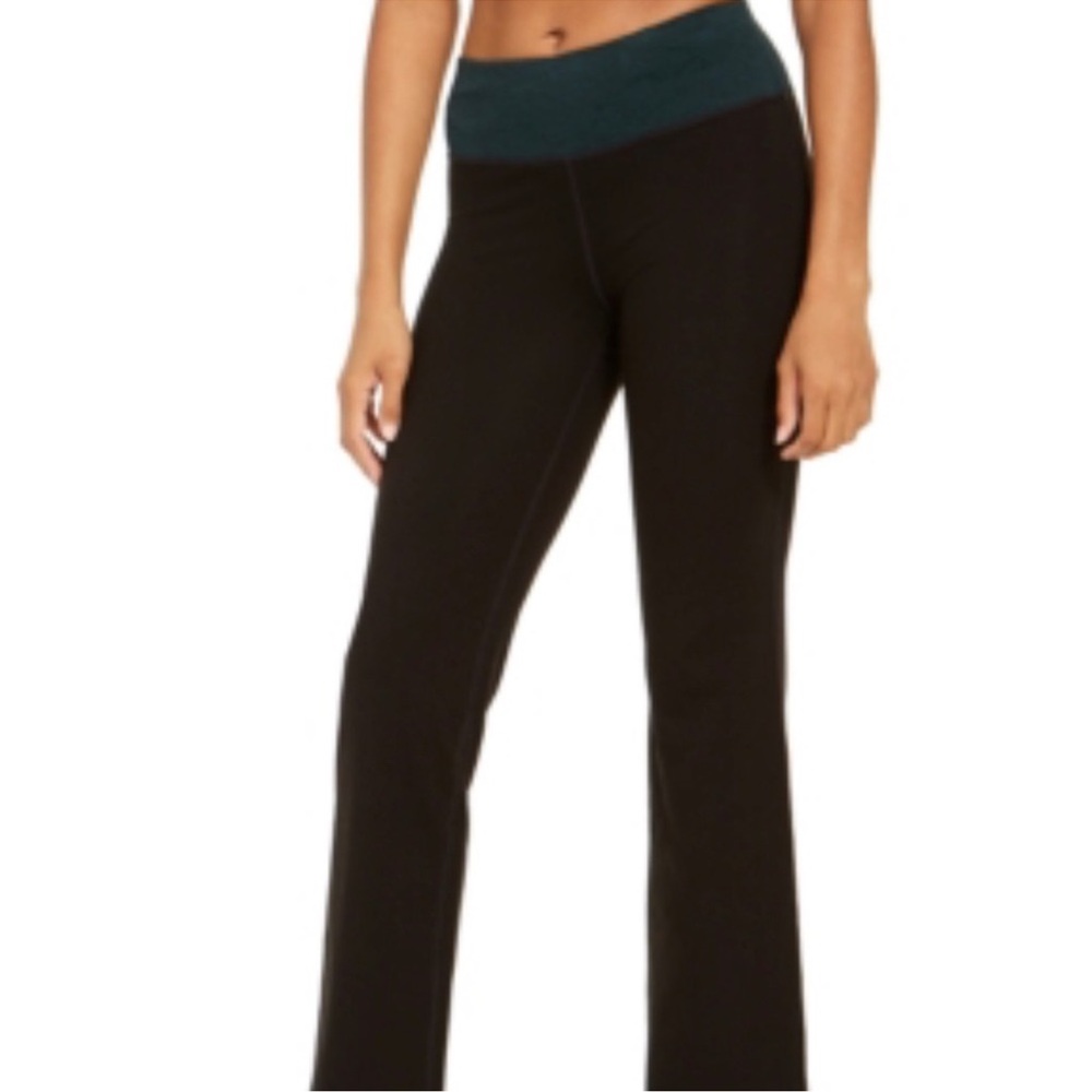Ideology Black and Teal Flare Pants